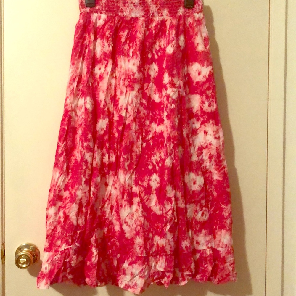 Hot Pink Girl’s Tie-Dye Maxi Skirt | Size XL 14-16
